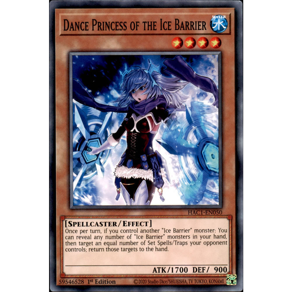 Dance Princess of the Ice Barrier HAC1-EN050 Yu-Gi-Oh! Card from the Hidden Arsenal: Chapter 1 Set