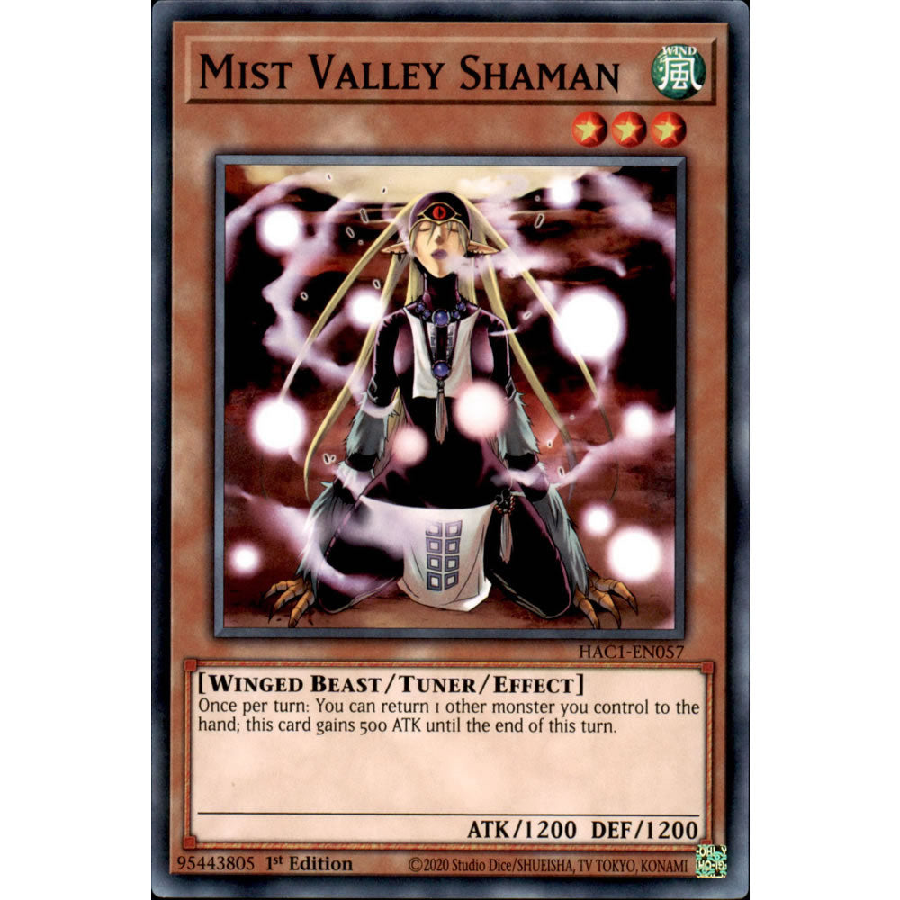 Mist Valley Shaman HAC1-EN057 Yu-Gi-Oh! Card from the Hidden Arsenal: Chapter 1 Set