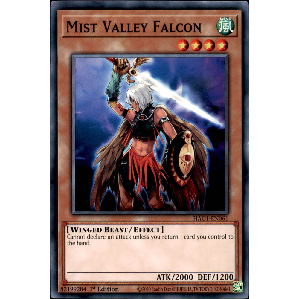 Mist Valley Falcon HAC1-EN061 Yu-Gi-Oh! Card from the Hidden Arsenal: Chapter 1 Set