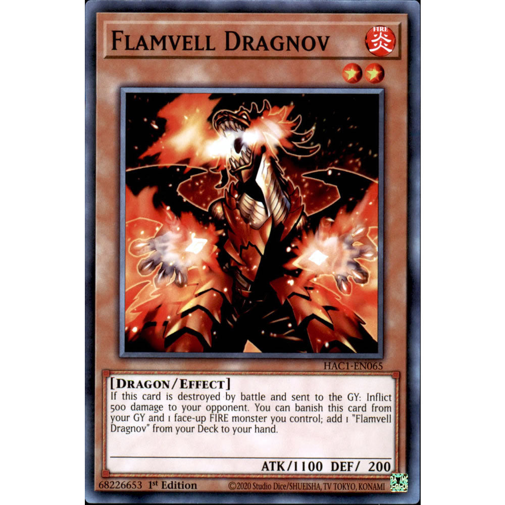 Flamvell Dragnov HAC1-EN065 Yu-Gi-Oh! Card from the Hidden Arsenal: Chapter 1 Set