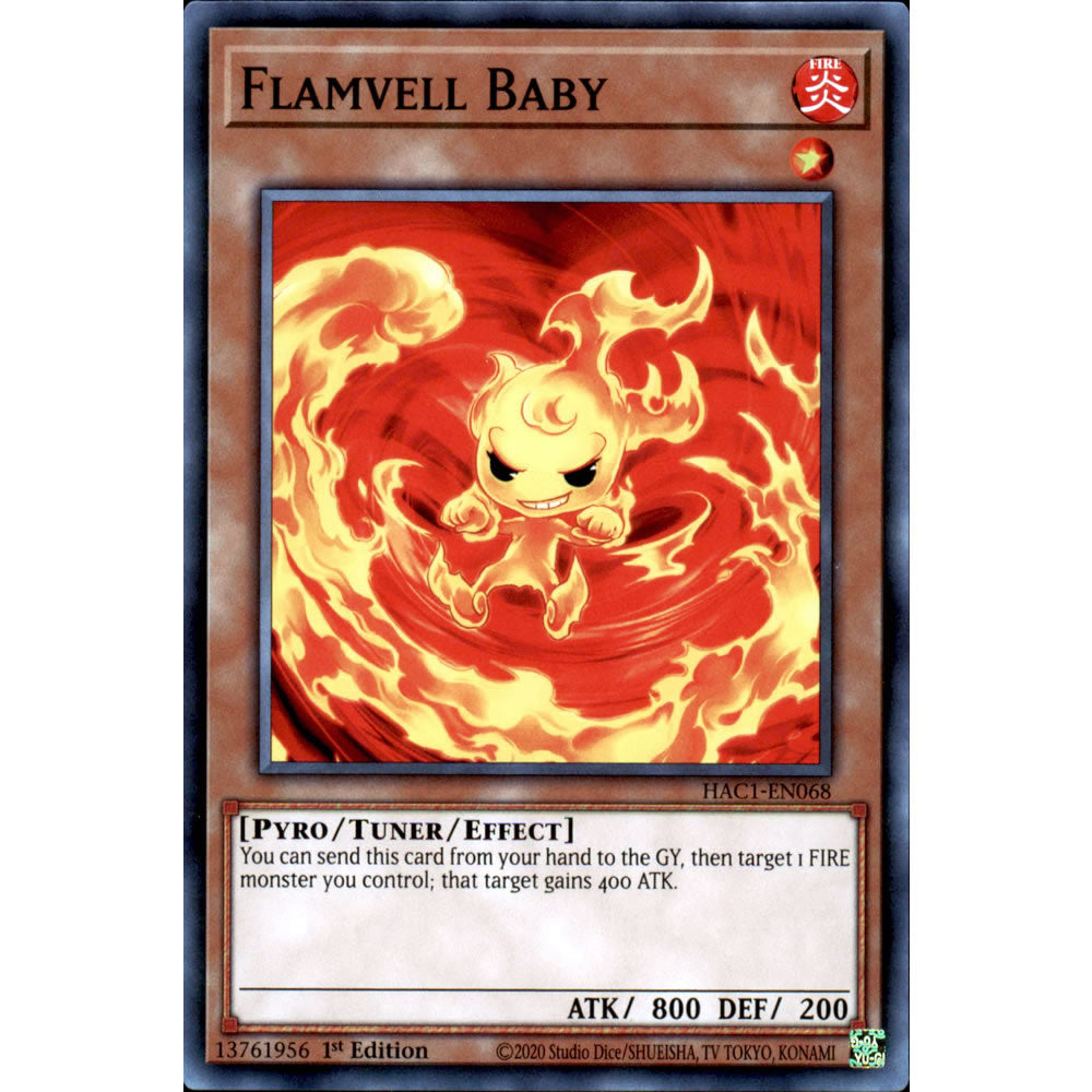 Flamvell Baby HAC1-EN068 Yu-Gi-Oh! Card from the Hidden Arsenal: Chapter 1 Set