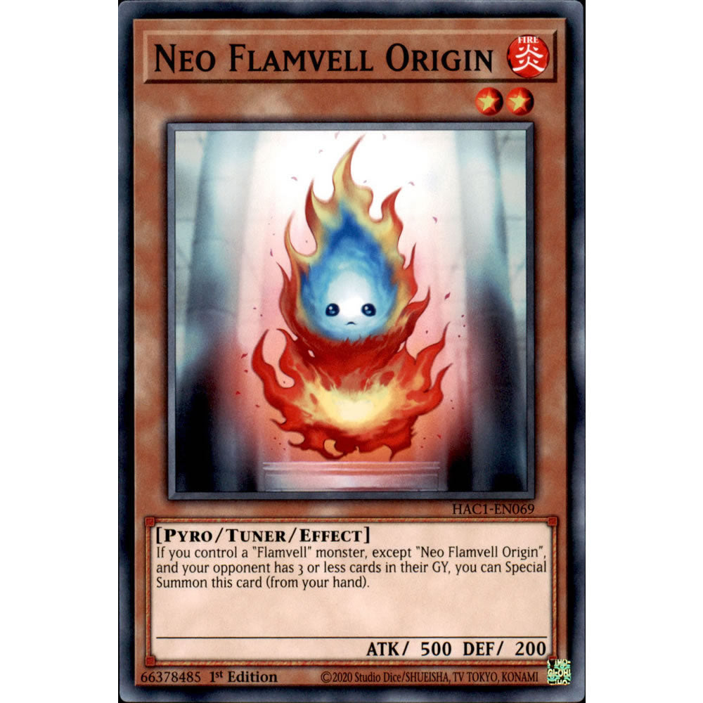 Neo Flamvell Origin HAC1-EN069 Yu-Gi-Oh! Card from the Hidden Arsenal: Chapter 1 Set