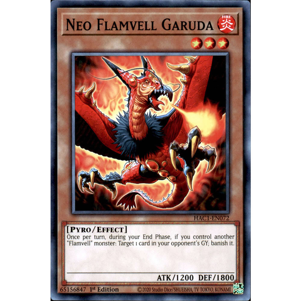 Neo Flamvell Garuda HAC1-EN072 Yu-Gi-Oh! Card from the Hidden Arsenal: Chapter 1 Set