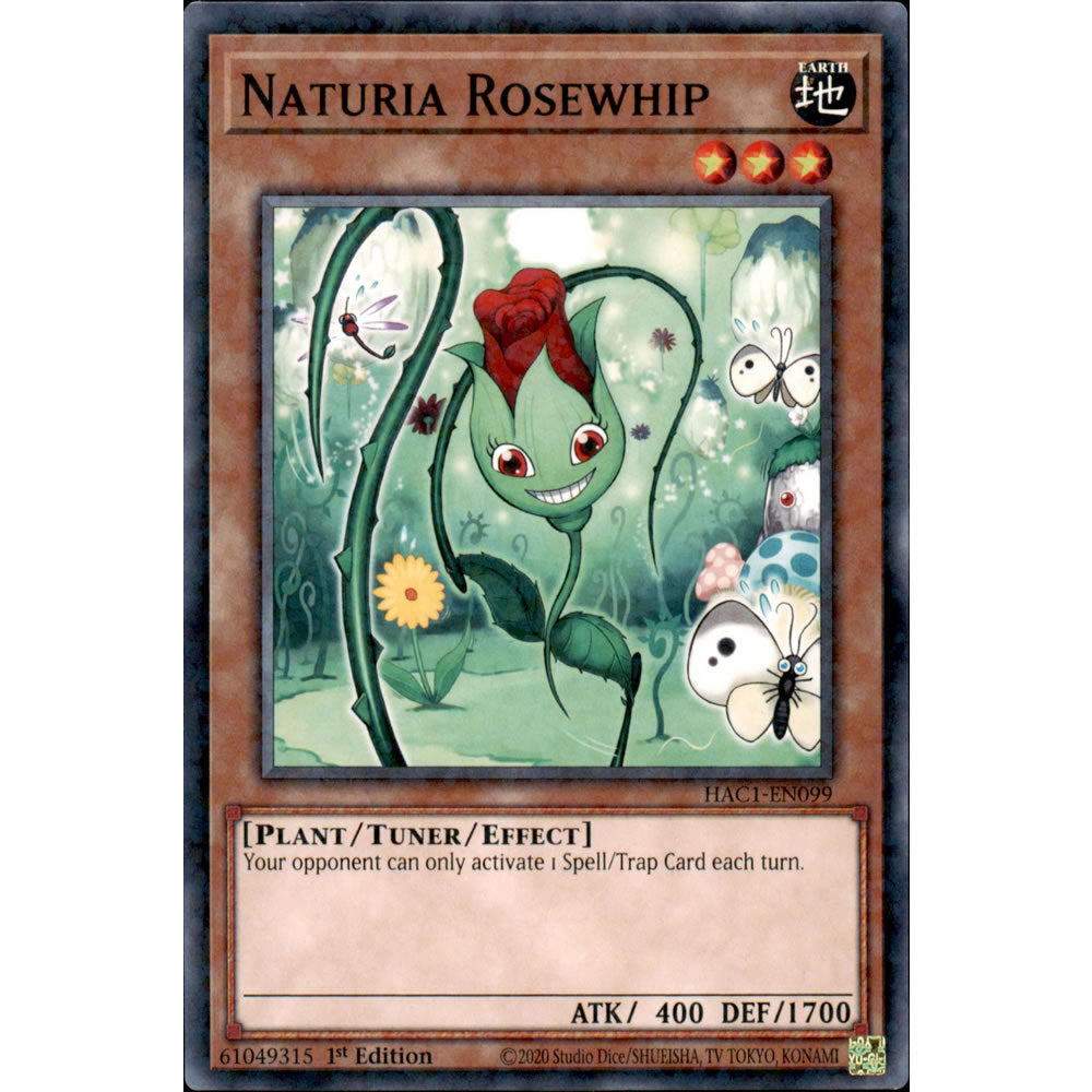 Naturia Rosewhip HAC1-EN099 Yu-Gi-Oh! Card from the Hidden Arsenal: Chapter 1 Set
