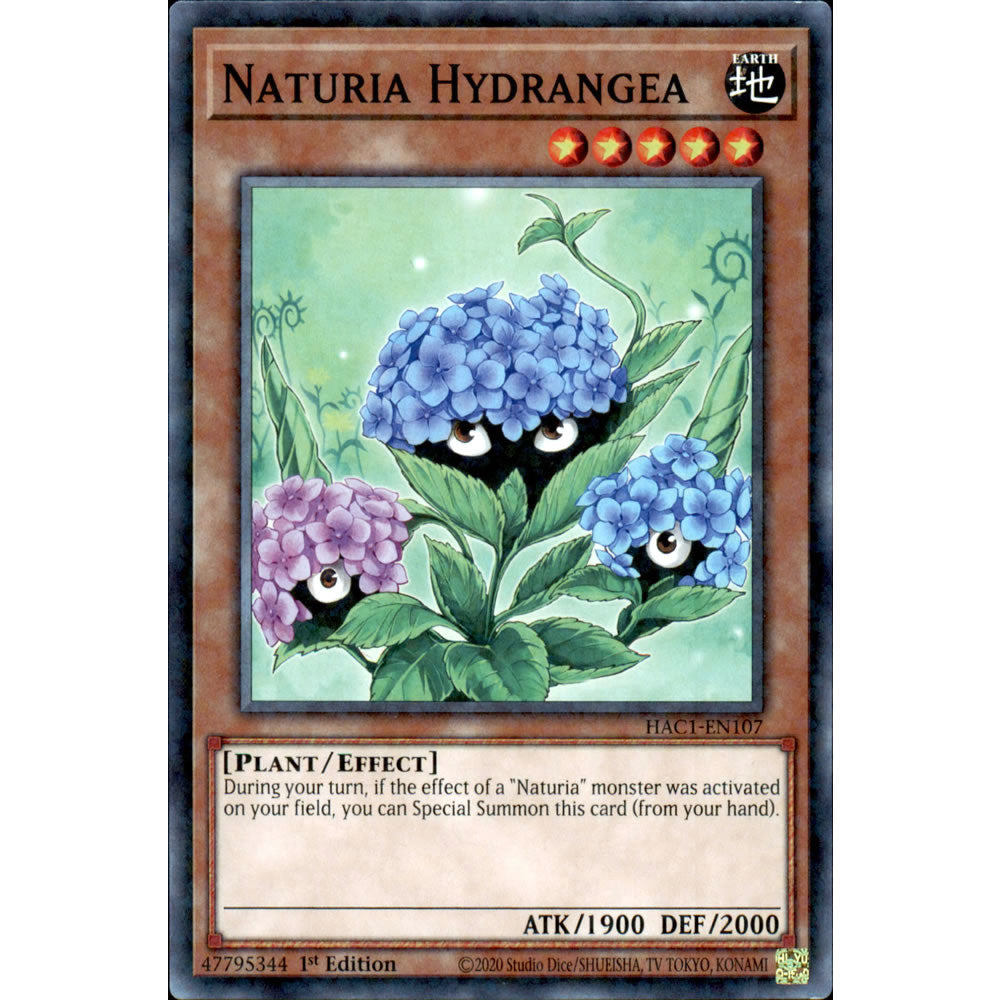 Naturia Hydrangea HAC1-EN107 Yu-Gi-Oh! Card from the Hidden Arsenal: Chapter 1 Set