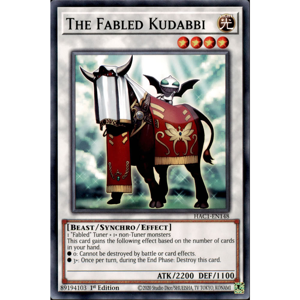 The Fabled Kudabbi HAC1-EN148 Yu-Gi-Oh! Card from the Hidden Arsenal: Chapter 1 Set
