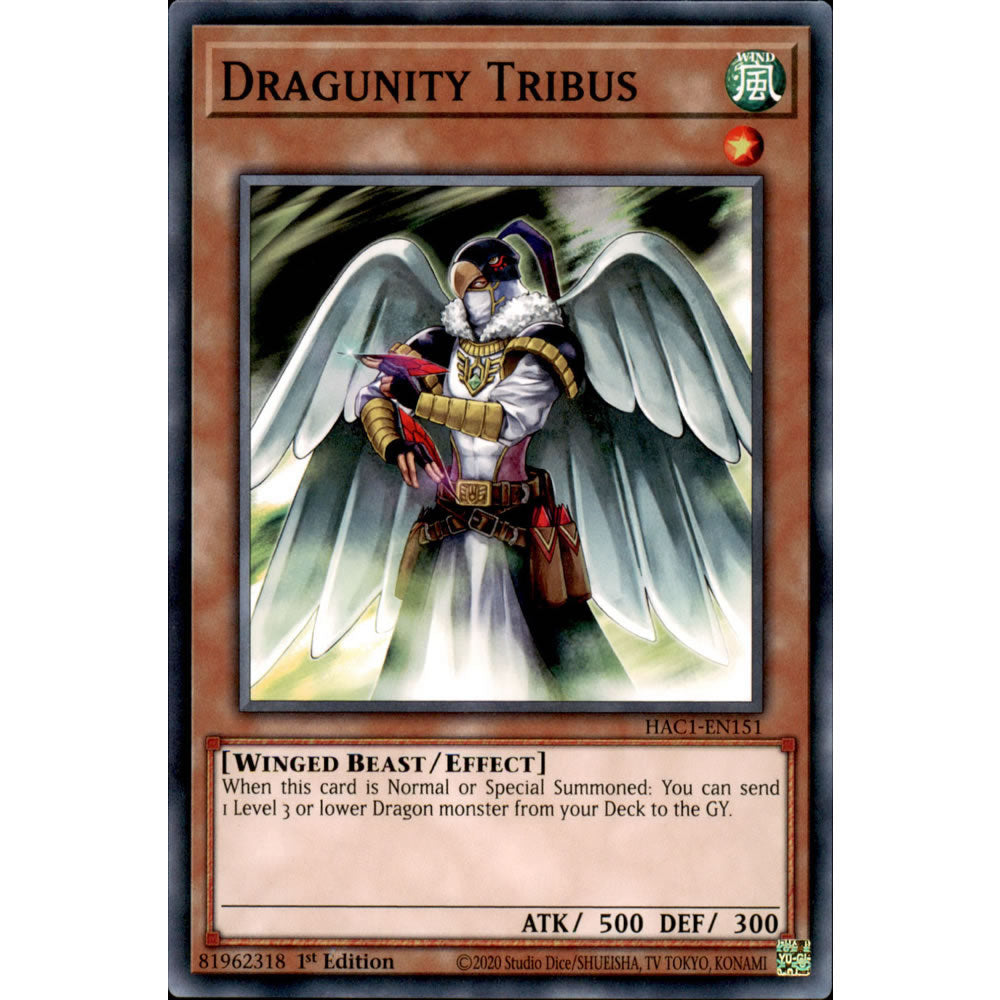 Dragunity Tribus HAC1-EN151 Yu-Gi-Oh! Card from the Hidden Arsenal: Chapter 1 Set