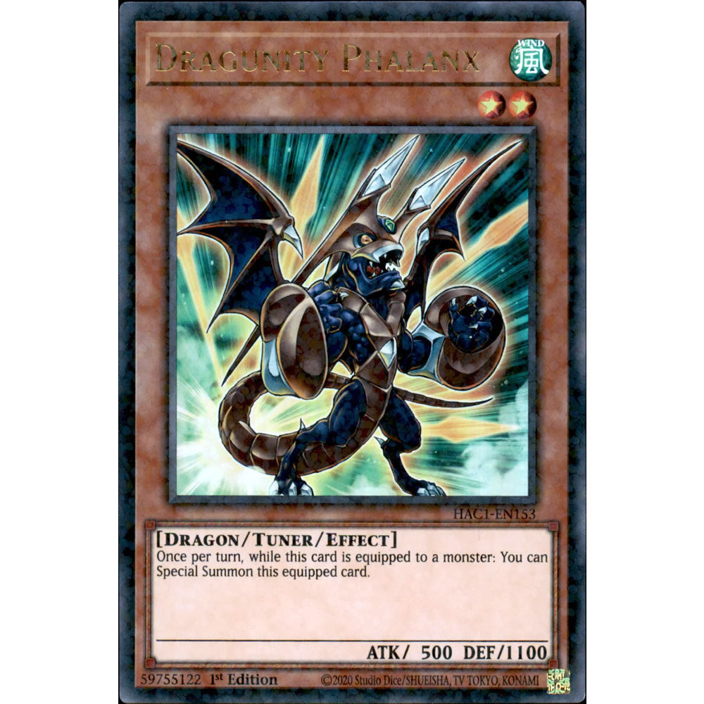 Dragunity Phalanx HAC1-EN153 Yu-Gi-Oh! Card from the Hidden Arsenal: Chapter 1 Set