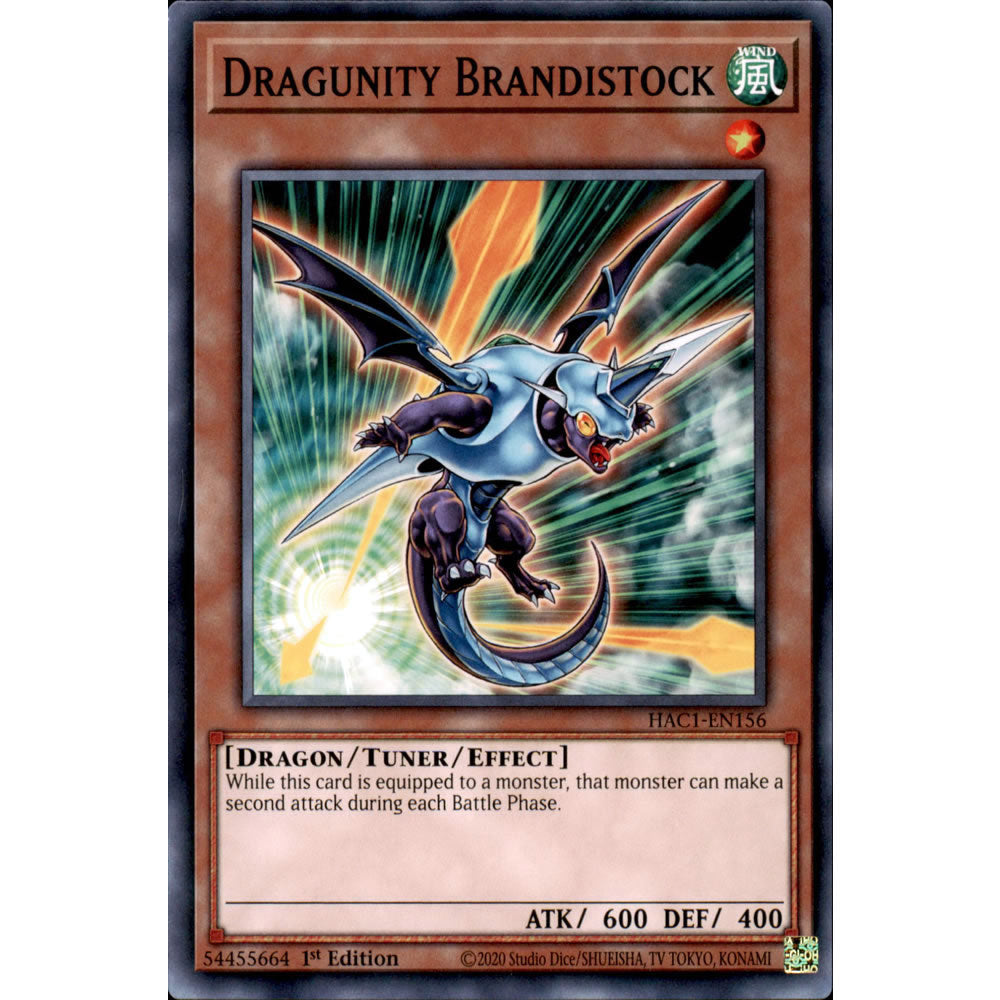 Dragunity Brandistock HAC1-EN156 Yu-Gi-Oh! Card from the Hidden Arsenal: Chapter 1 Set