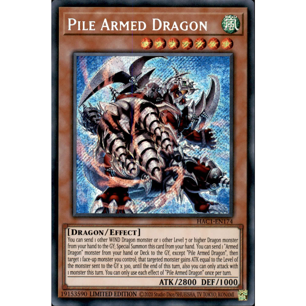 Pile Armed Dragon HAC1-EN174 Yu-Gi-Oh! Card from the Hidden Arsenal: Chapter 1 Set