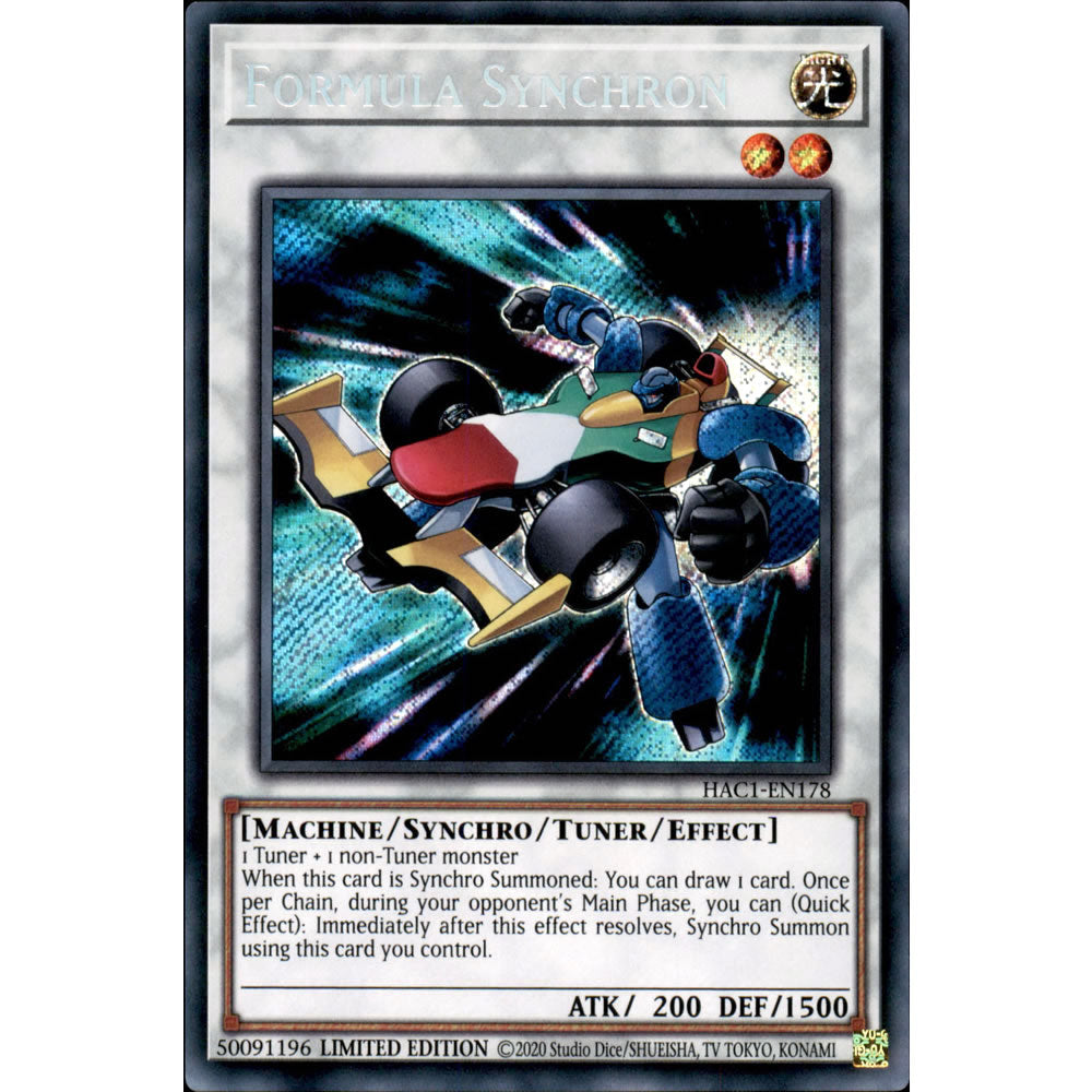 Formula Synchron HAC1-EN178 Yu-Gi-Oh! Card from the Hidden Arsenal: Chapter 1 Set