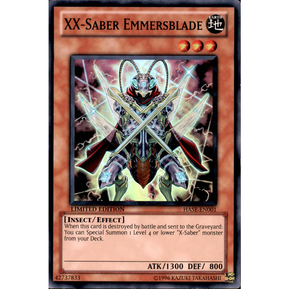 XX-Saber Emmersblade HASE-EN001 Yu-Gi-Oh! Card from the Hidden Arsenal: Special Edition Set