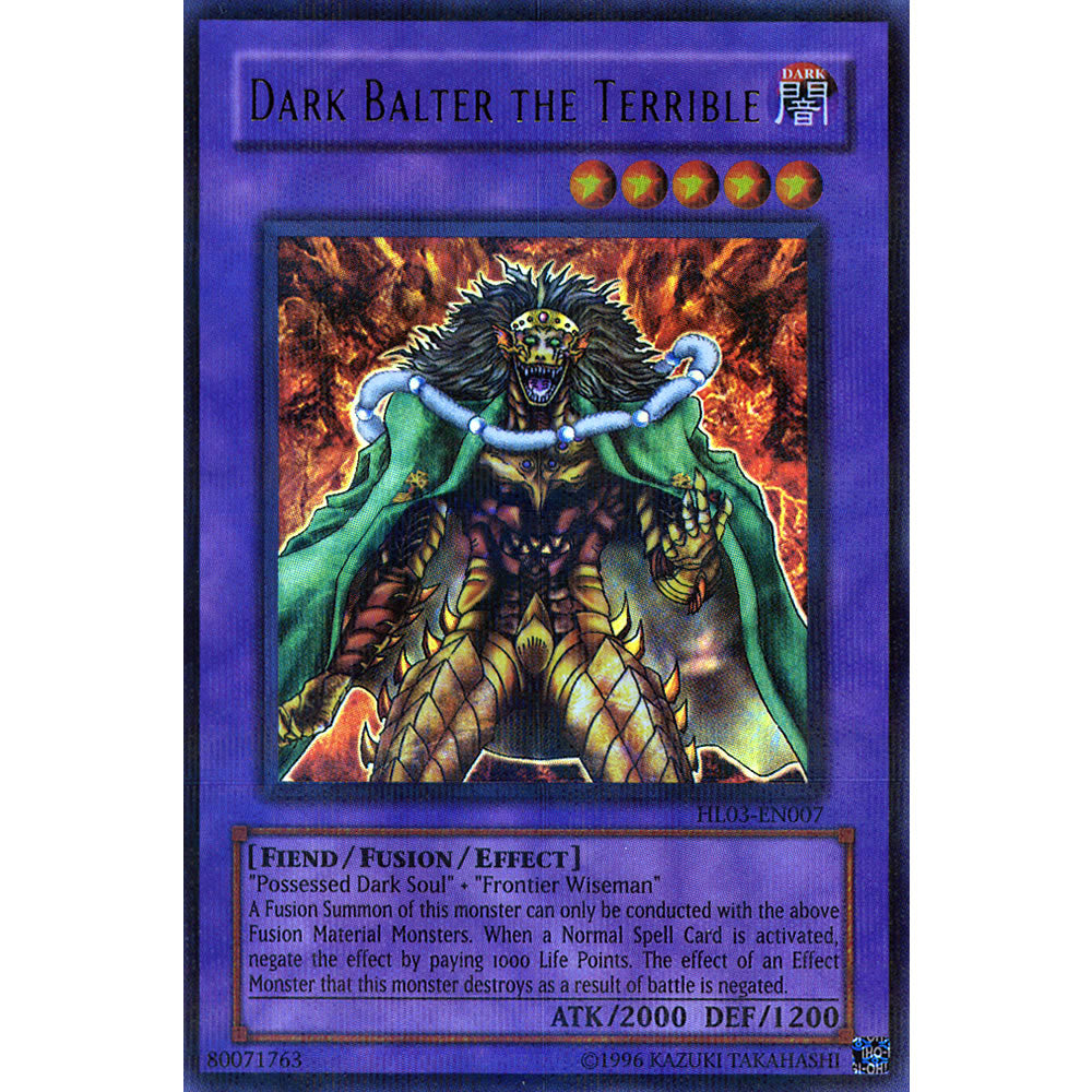 Dark Balter the Terrible HL03-EN007 Yu-Gi-Oh! Card from the Hobby League Set