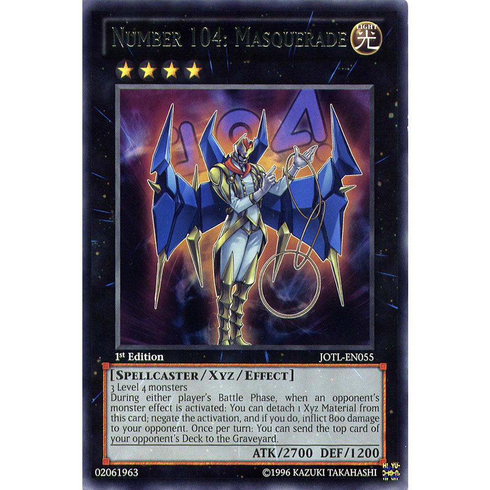 Number 104: Masquerade JOTL-EN055 Yu-Gi-Oh! Card from the Judgment of the Light Set
