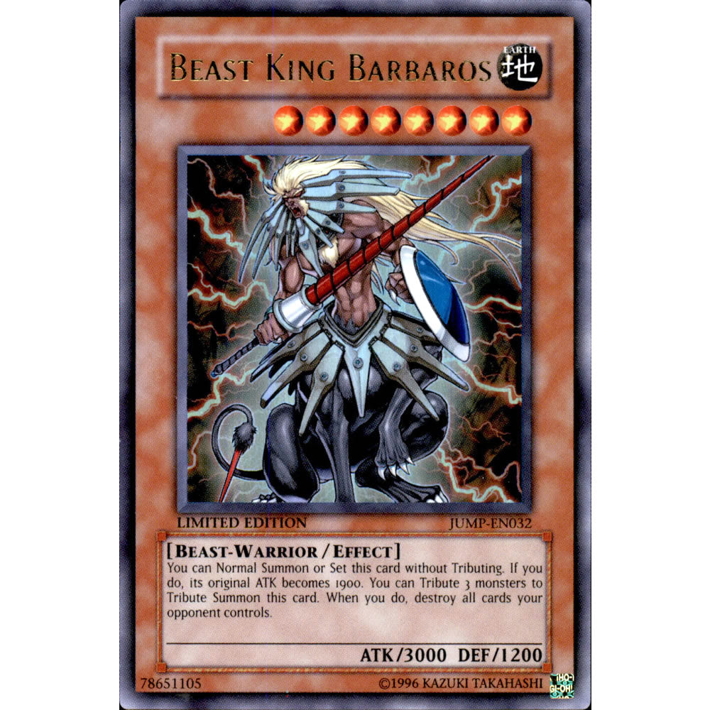 Beast King Barbaros JUMP-EN032 Yu-Gi-Oh! Card from the Shonen Jump Set