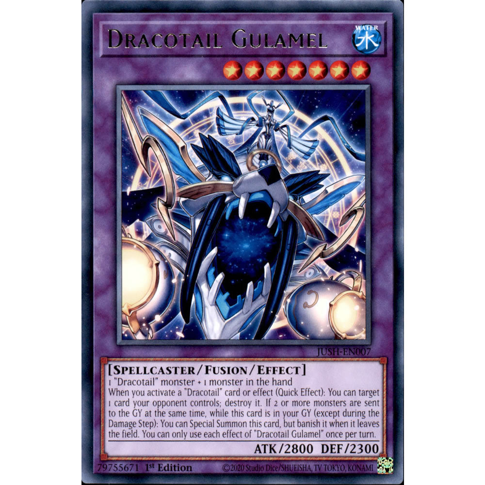 Dracotail Gulamel JUSH-EN007 Yu-Gi-Oh! Card from the Justice Hunters Set