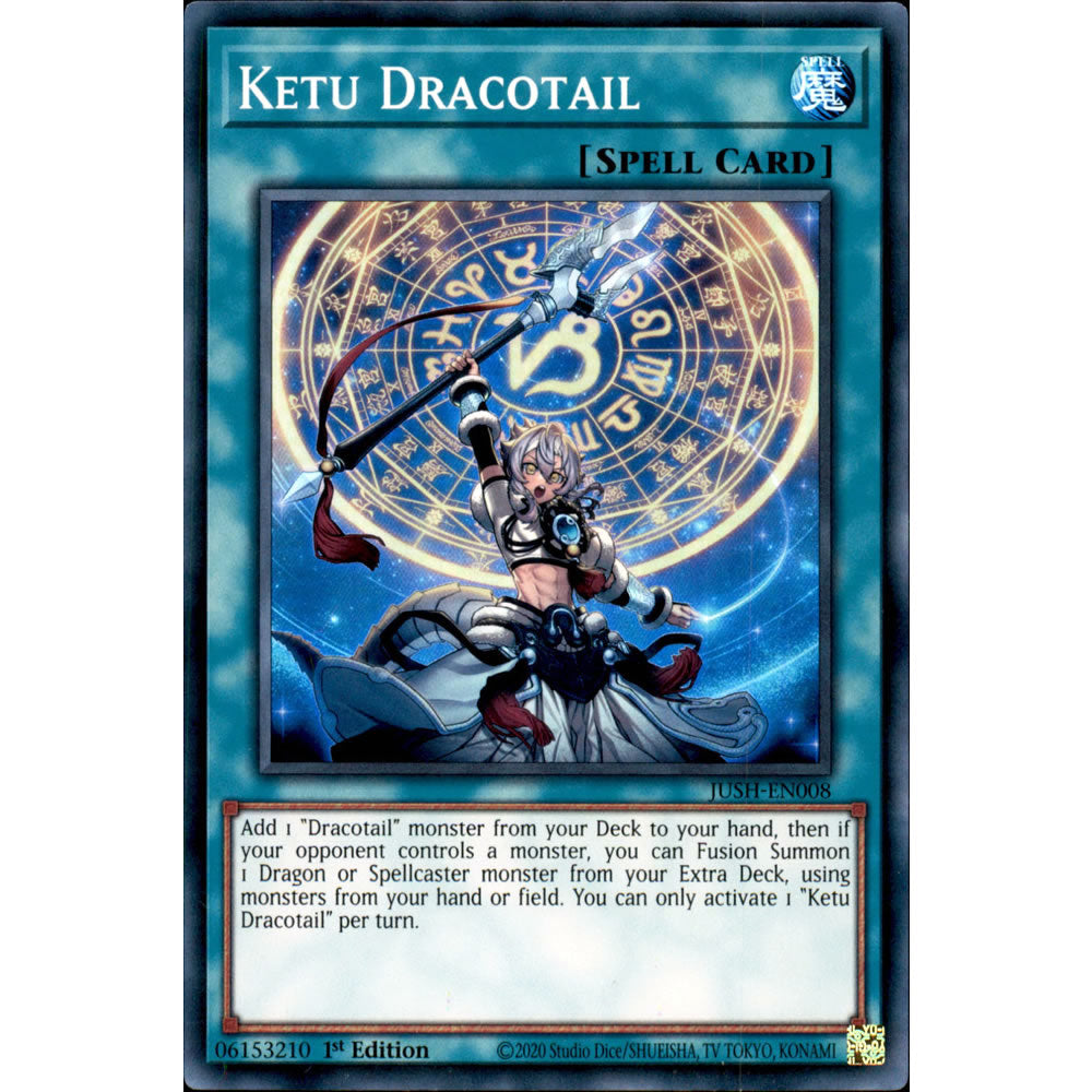 Ketu Dracotail JUSH-EN008 Yu-Gi-Oh! Card from the Justice Hunters Set