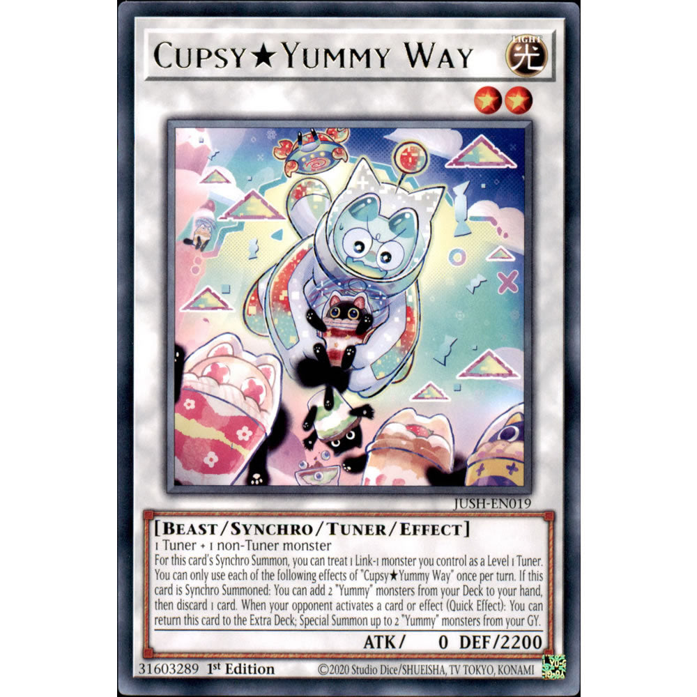 Cupsy?Yummy Way JUSH-EN019 Yu-Gi-Oh! Card from the Justice Hunters Set