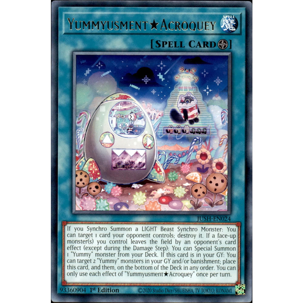 Yummyusment?Acroquey JUSH-EN024 Yu-Gi-Oh! Card from the Justice Hunters Set