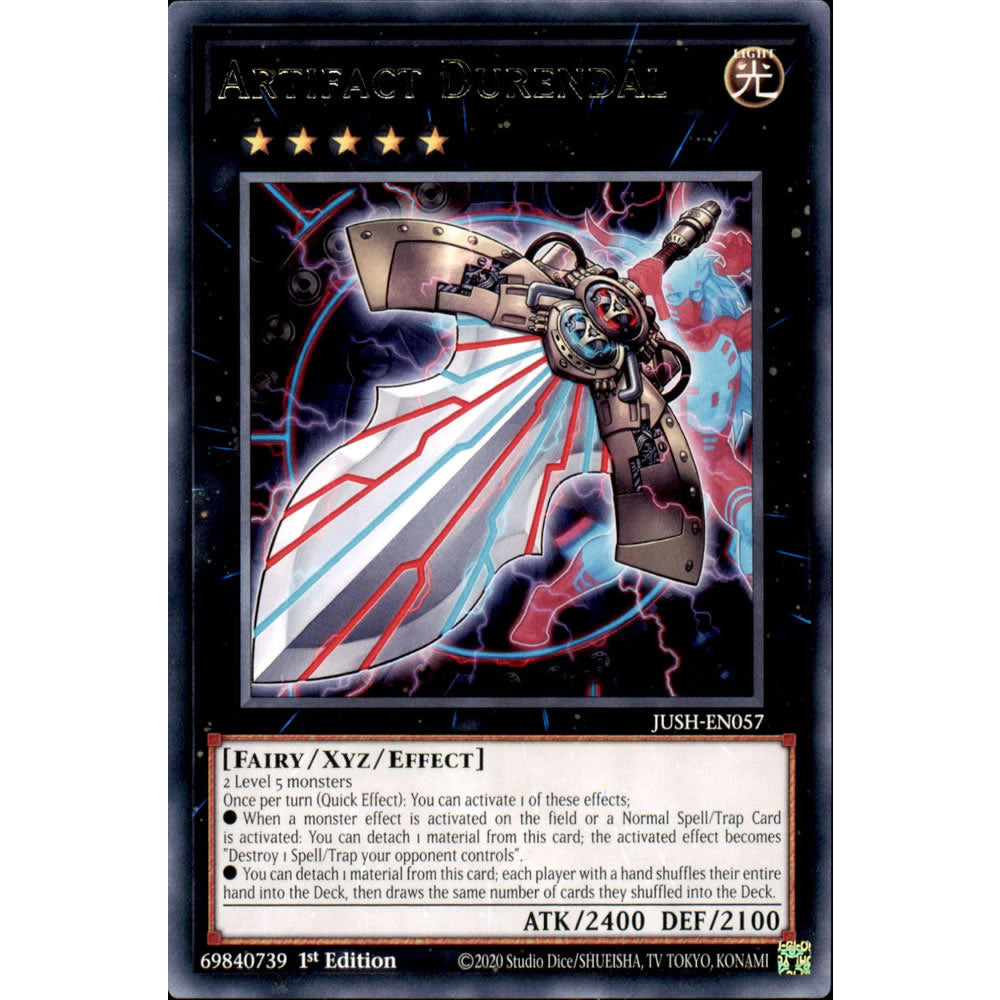 Artifact Durendal JUSH-EN057 Yu-Gi-Oh! Card from the Justice Hunters Set