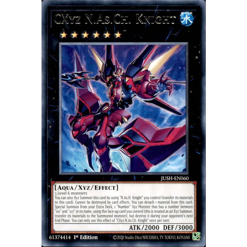 CXyz N.As.Ch. Knight JUSH-EN060 Yu-Gi-Oh! Card from the Justice Hunters Set