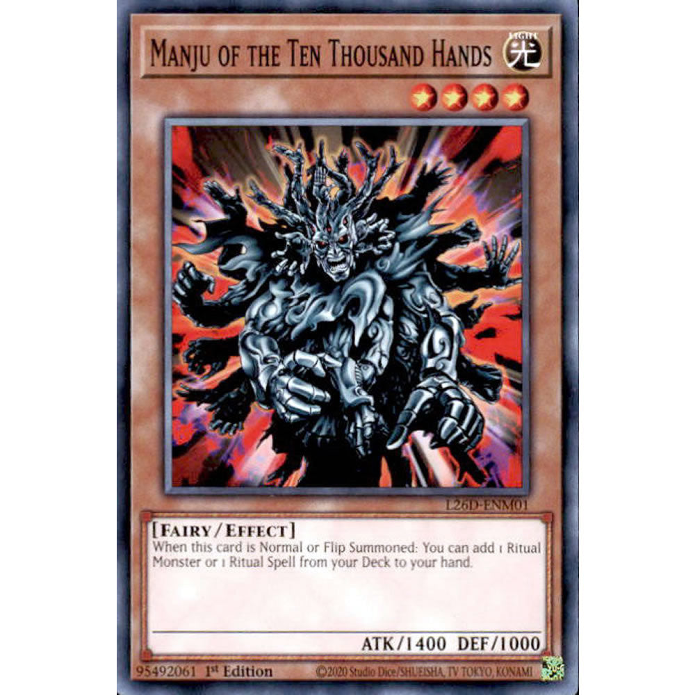 Manju of the Ten Thousand Hands L26D-ENM01 Yu-Gi-Oh! Card from the Legendary Modern Decks 2026 Set