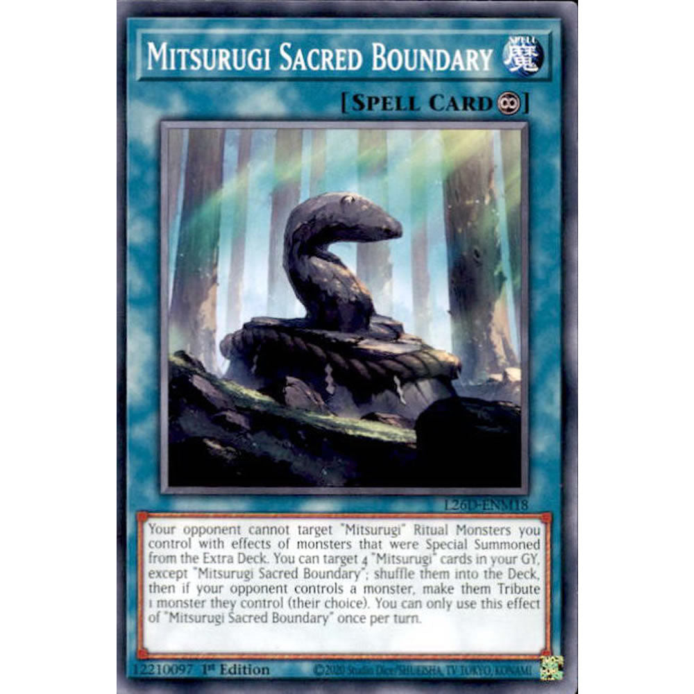 Mitsurugi Sacred Boundary L26D-ENM18 Yu-Gi-Oh! Card from the Legendary Modern Decks 2026 Set