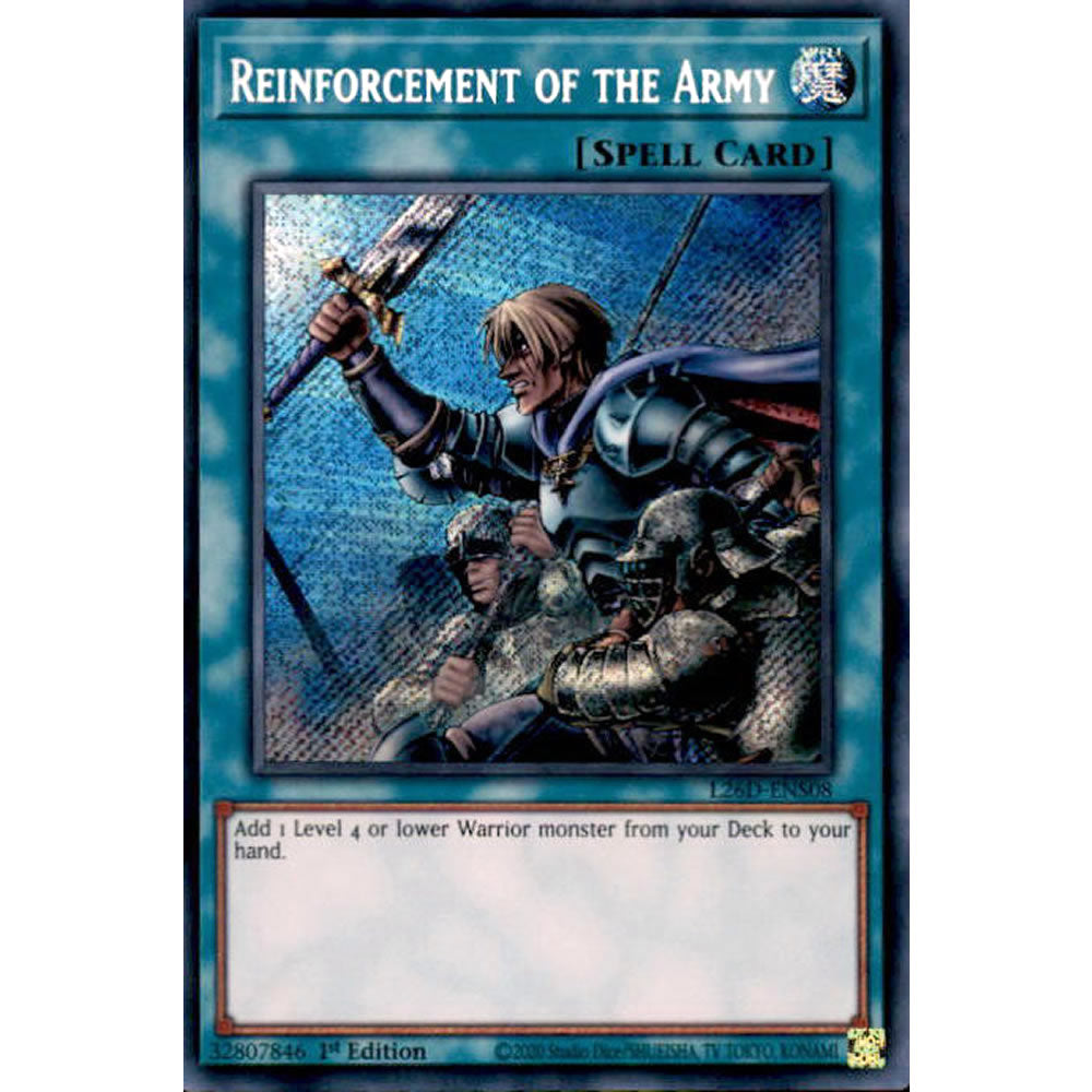 Reinforcement of the Army L26D-ENS08 Yu-Gi-Oh! Card from the Legendary Modern Decks 2026 Set