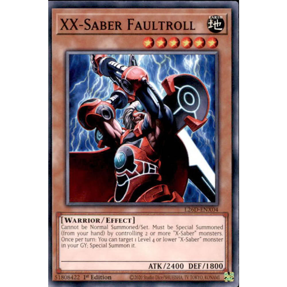 XX-Saber Faultroll L26D-ENX04 Yu-Gi-Oh! Card from the Legendary Modern Decks 2026 Set