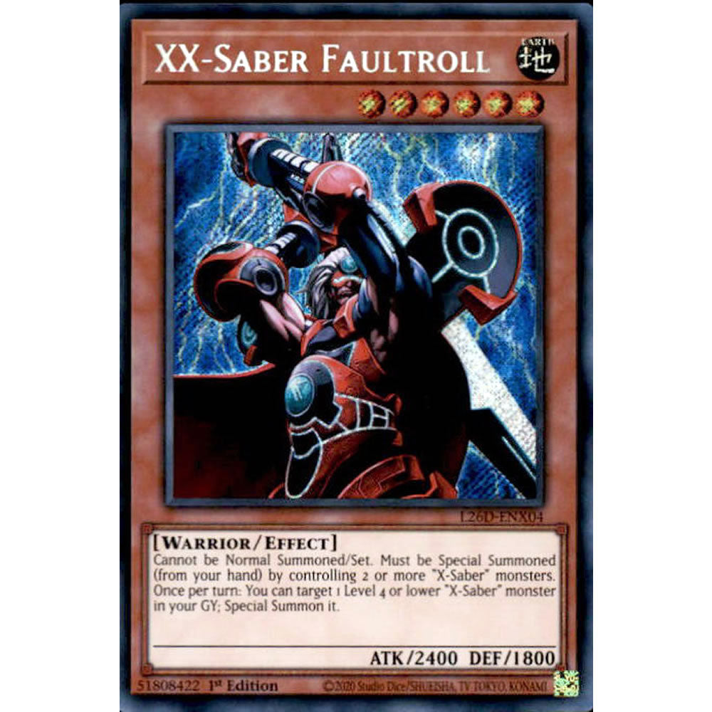 XX-Saber Faultroll L26D-ENX04 Yu-Gi-Oh! Card from the Legendary Modern Decks 2026 Set