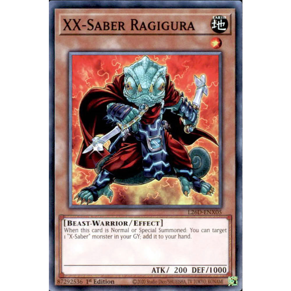 XX-Saber Ragigura L26D-ENX05 Yu-Gi-Oh! Card from the Legendary Modern Decks 2026 Set