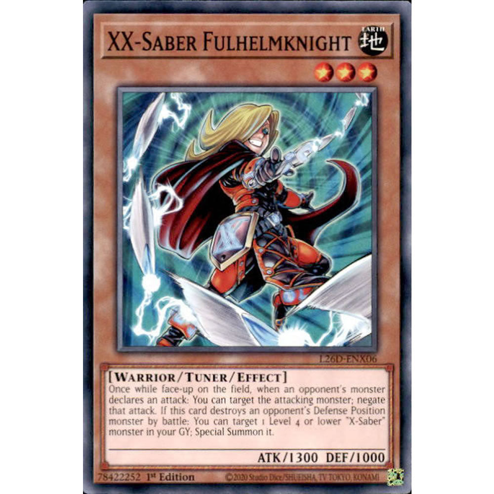 XX-Saber Fulhelmknight L26D-ENX06 Yu-Gi-Oh! Card from the Legendary Modern Decks 2026 Set