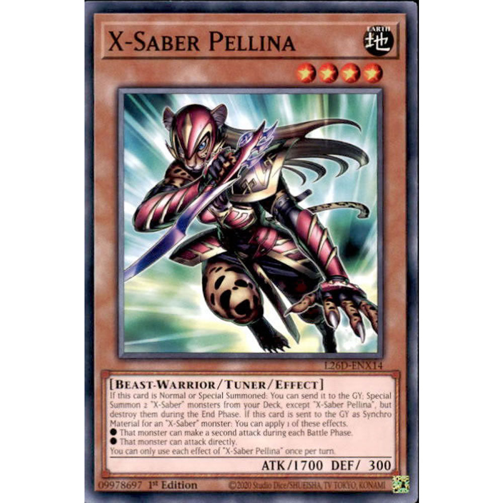 X-Saber Pellina L26D-ENX14 Yu-Gi-Oh! Card from the Legendary Modern Decks 2026 Set