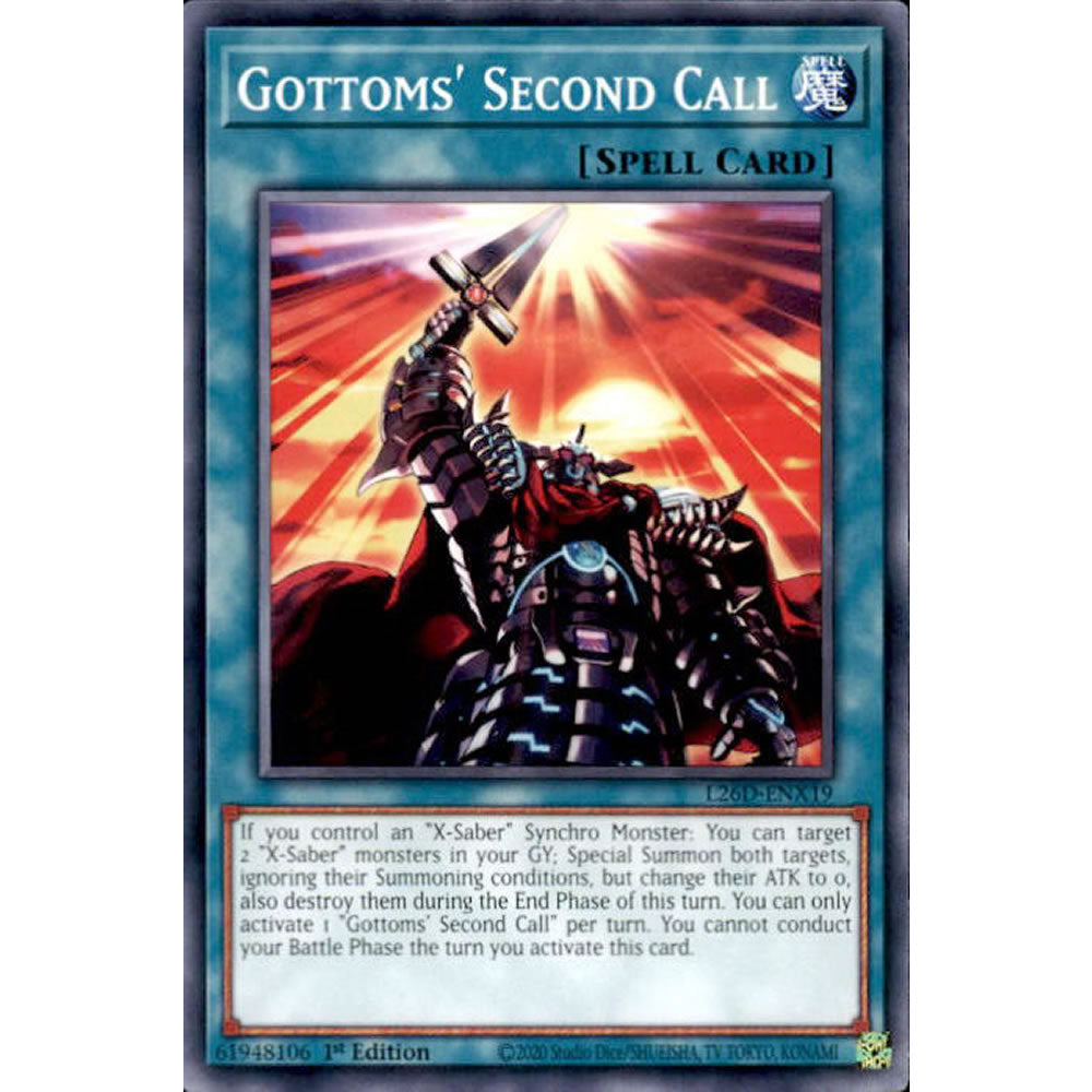 Gottoms' Second Call L26D-ENX19 Yu-Gi-Oh! Card from the Legendary Modern Decks 2026 Set