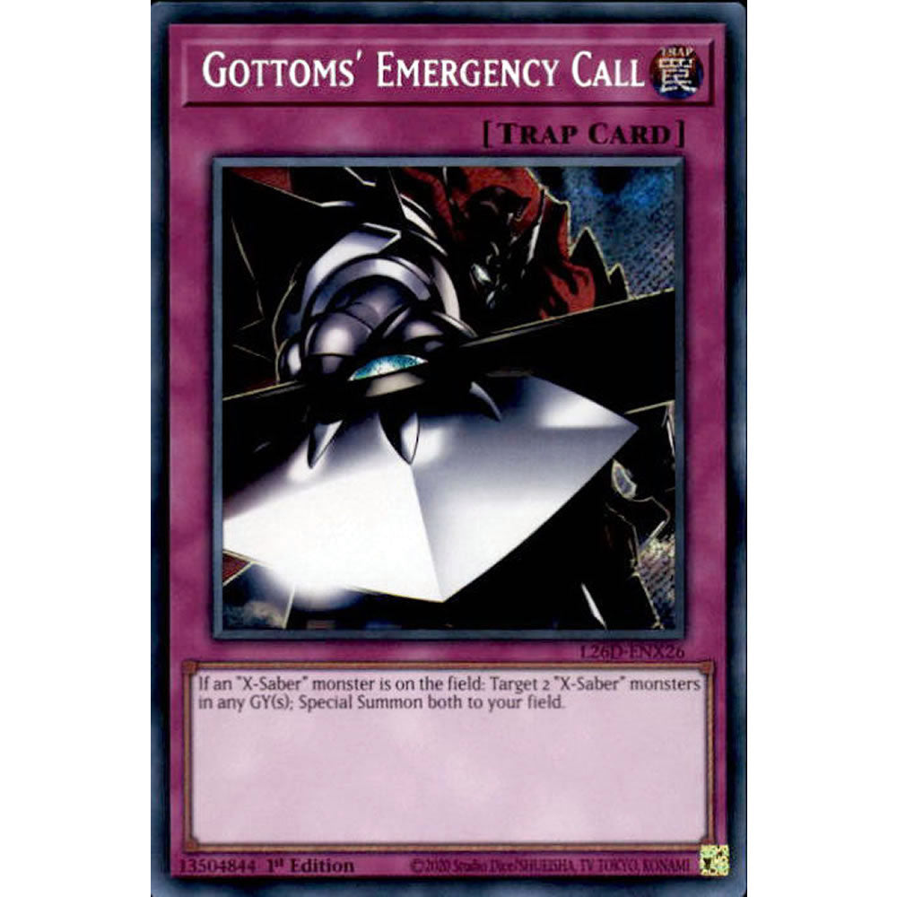 Gottoms' Emergency Call L26D-ENX26 Yu-Gi-Oh! Card from the Legendary Modern Decks 2026 Set