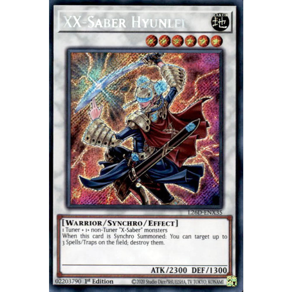 XX-Saber Hyunlei L26D-ENX35 Yu-Gi-Oh! Card from the Legendary Modern Decks 2026 Set