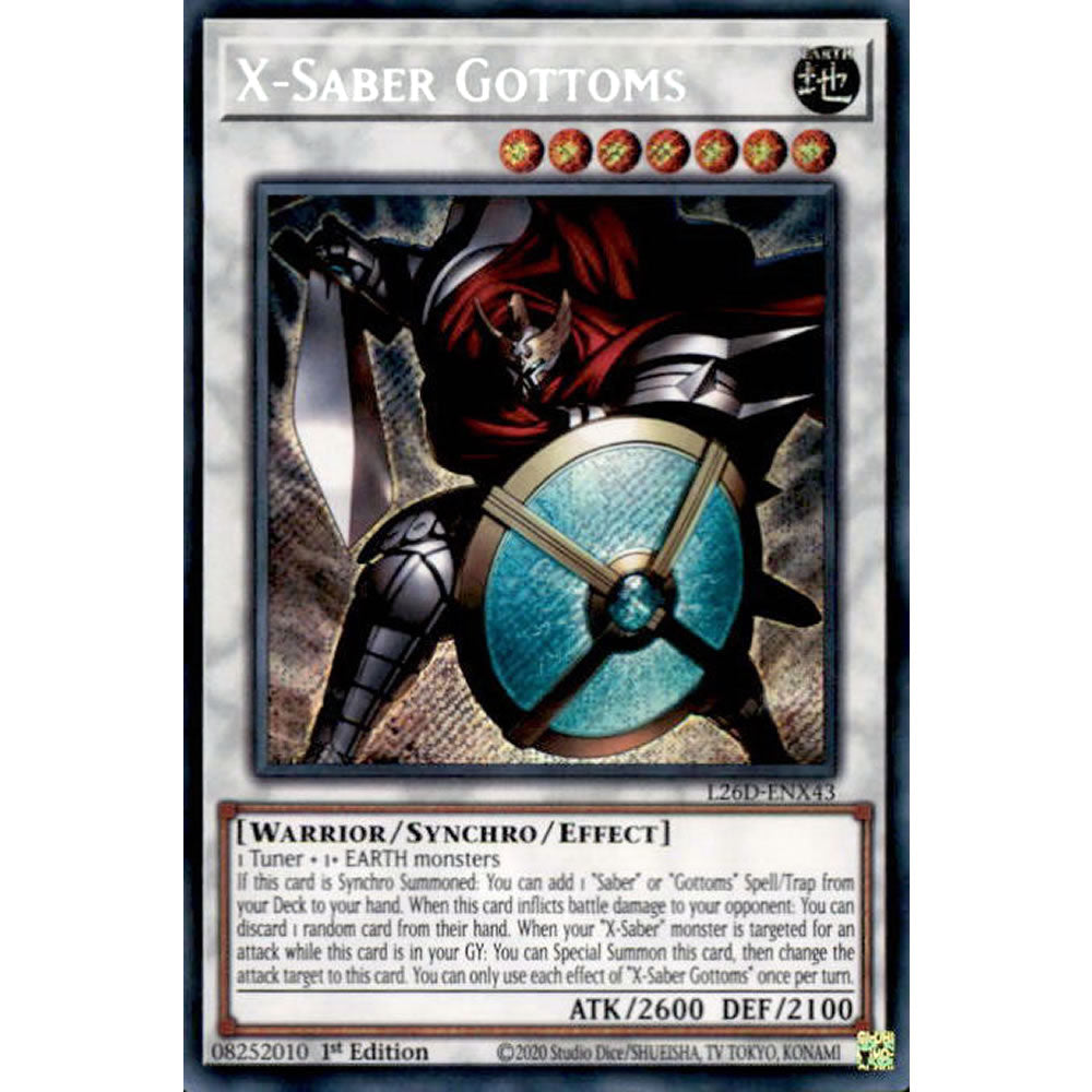 X-Saber Gottoms L26D-ENX43 Yu-Gi-Oh! Card from the Legendary Modern Decks 2026 Set