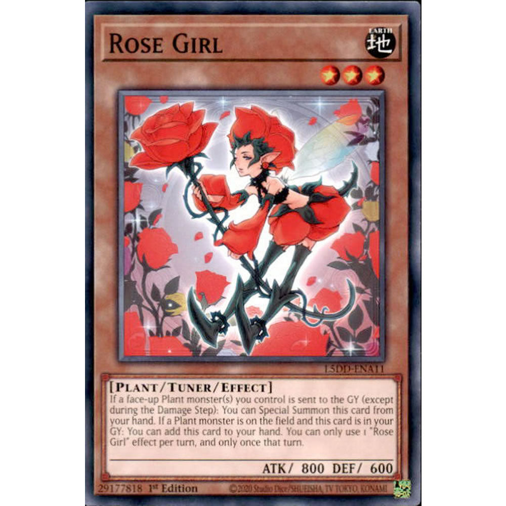 Rose Girl L5DD-ENA11 Yu-Gi-Oh! Card from the Legendary 5D's Decks Set