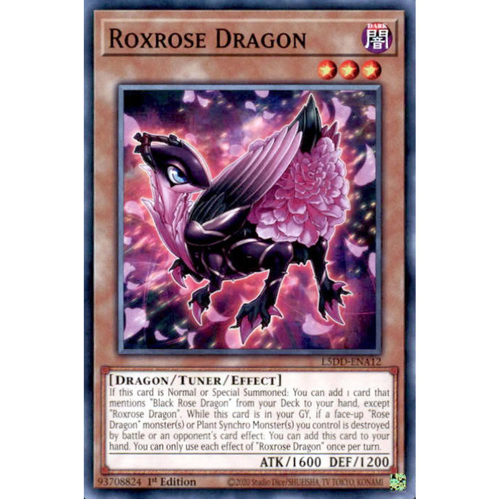 Roxrose Dragon L5DD-ENA12 Yu-Gi-Oh! Card from the Legendary 5D's Decks Set