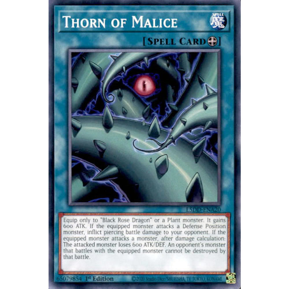Thorn of Malice L5DD-ENA20 Yu-Gi-Oh! Card from the Legendary 5D's Decks Set