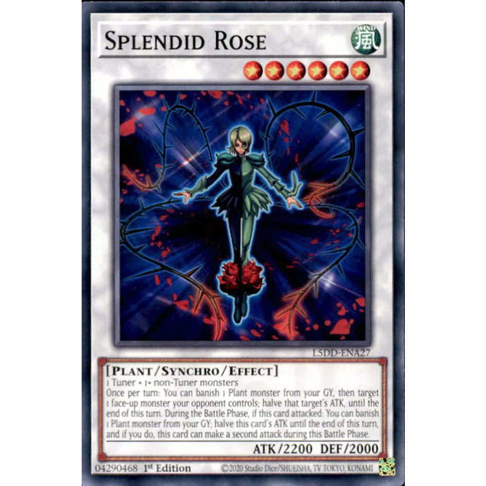 Splendid Rose L5DD-ENA27 Yu-Gi-Oh! Card from the Legendary 5D's Decks Set