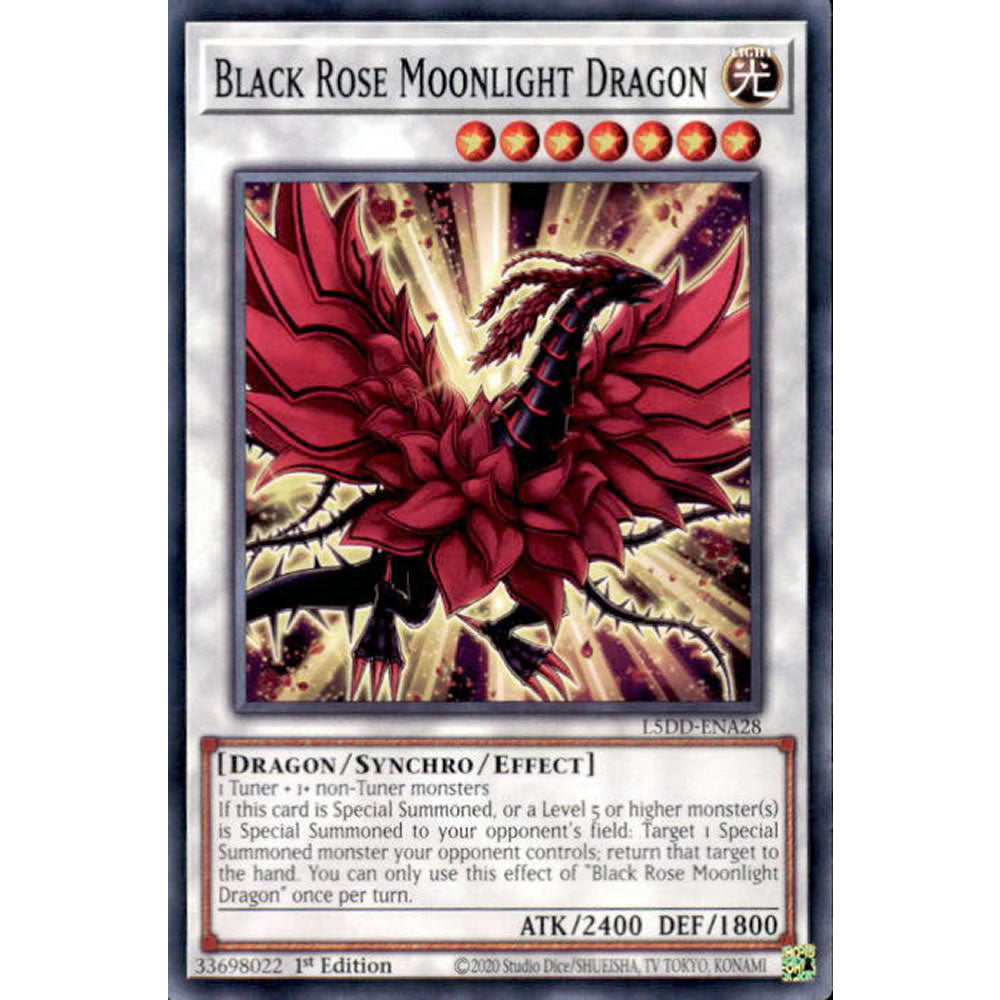 Black Rose Moonlight Dragon L5DD-ENA28 Yu-Gi-Oh! Card from the Legendary 5D's Decks Set
