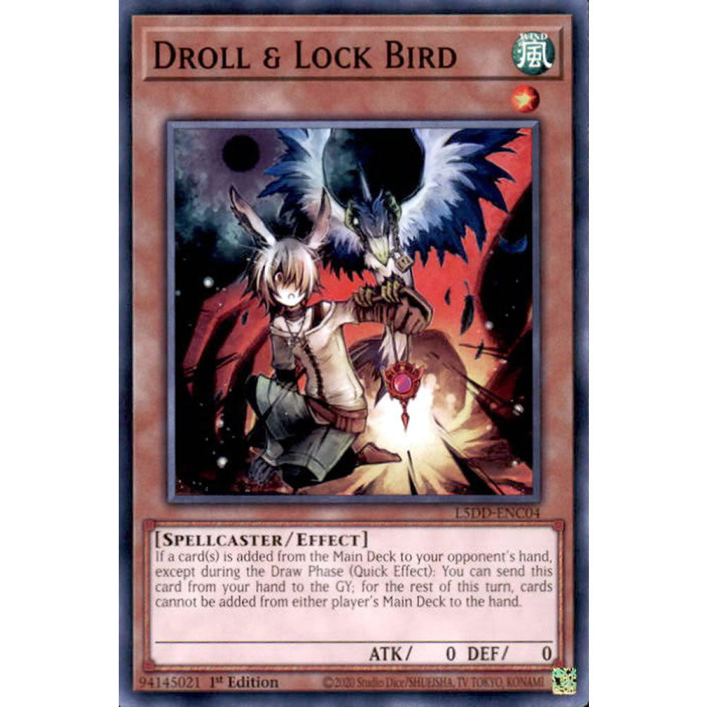 Droll & Lock Bird L5DD-ENC04 Yu-Gi-Oh! Card from the Legendary 5D's Decks Set