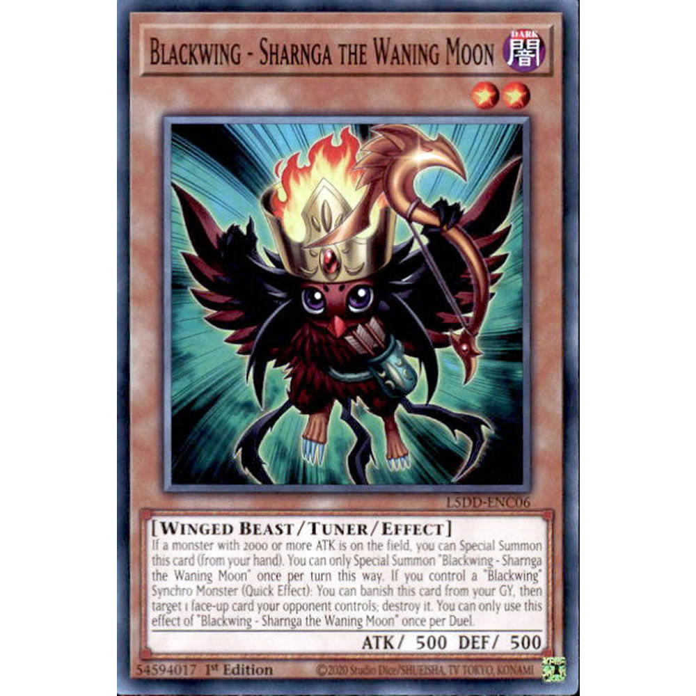 Blackwing - Sharnga the Waning Moon L5DD-ENC06 Yu-Gi-Oh! Card from the Legendary 5D's Decks Set