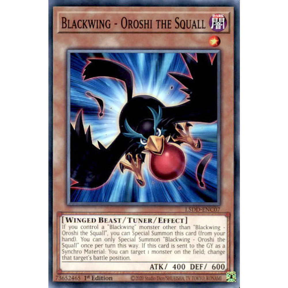 Blackwing - Oroshi the Squall L5DD-ENC07 Yu-Gi-Oh! Card from the Legendary 5D's Decks Set