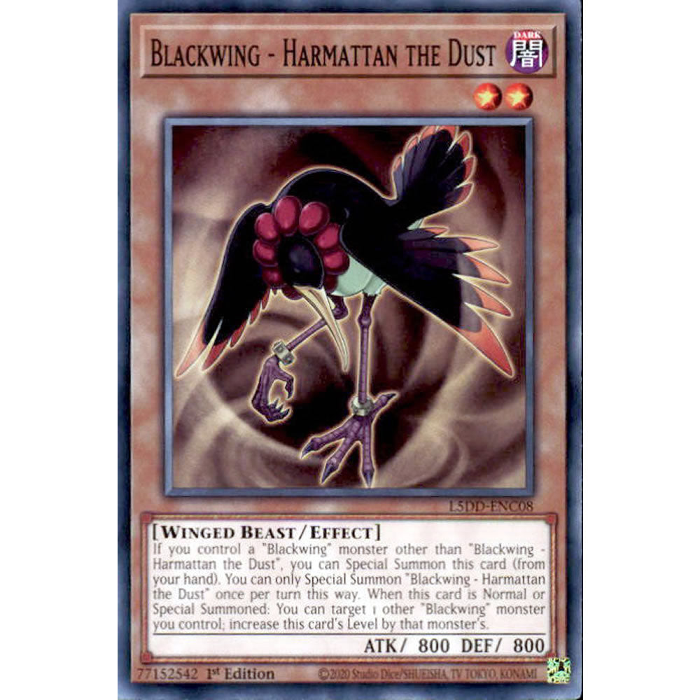 Blackwing - Harmattan the Dust L5DD-ENC08 Yu-Gi-Oh! Card from the Legendary 5D's Decks Set
