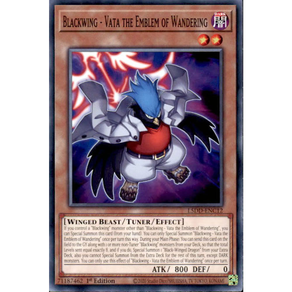 Blackwing - Vata the Emblem of Wandering L5DD-ENC12 Yu-Gi-Oh! Card from the Legendary 5D's Decks Set