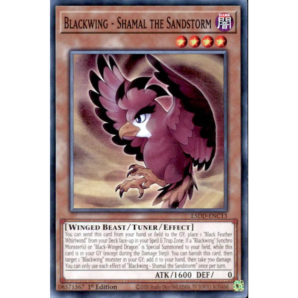 Blackwing - Shamal the Sandstorm L5DD-ENC13 Yu-Gi-Oh! Card from the Legendary 5D's Decks Set