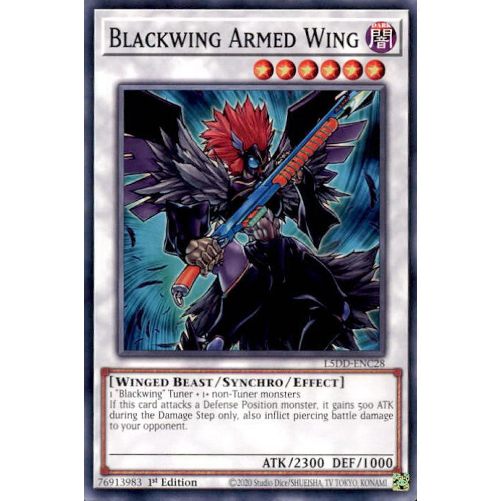 Blackwing Armed Wing L5DD-ENC28 Yu-Gi-Oh! Card from the Legendary 5D's Decks Set