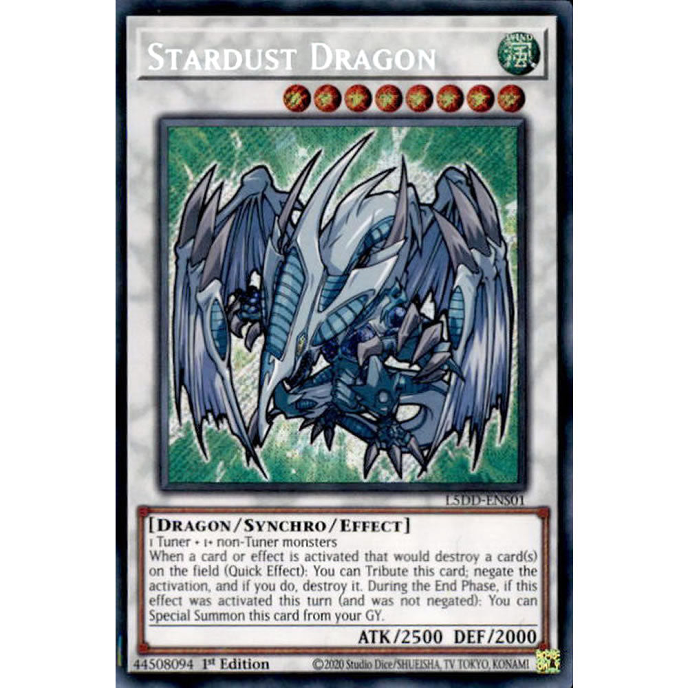 Stardust Dragon L5DD-ENS01 Yu-Gi-Oh! Card from the Legendary 5D's Decks Set